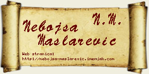 Nebojša Maslarević vizit kartica